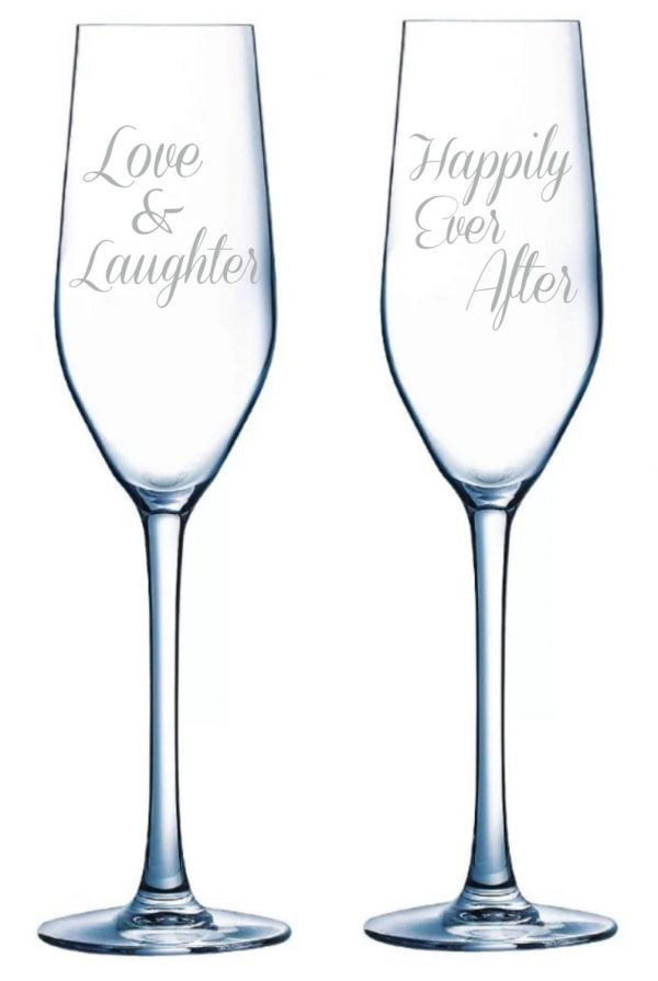Happily Ever After Champagne Flute set