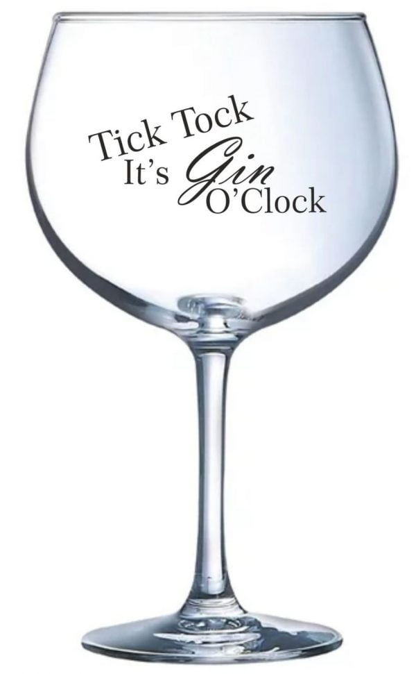Personalised Slogan Gin Balloon Glass