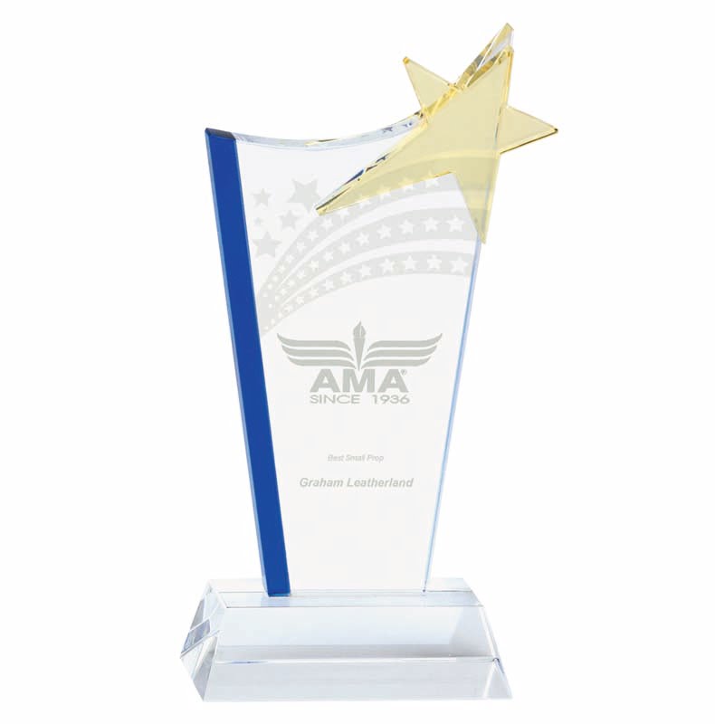 KK036 Coloured star glass award