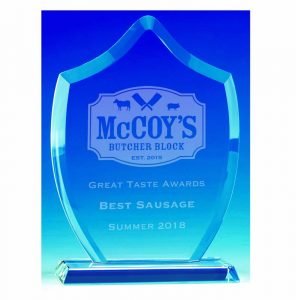 Corporate glass award