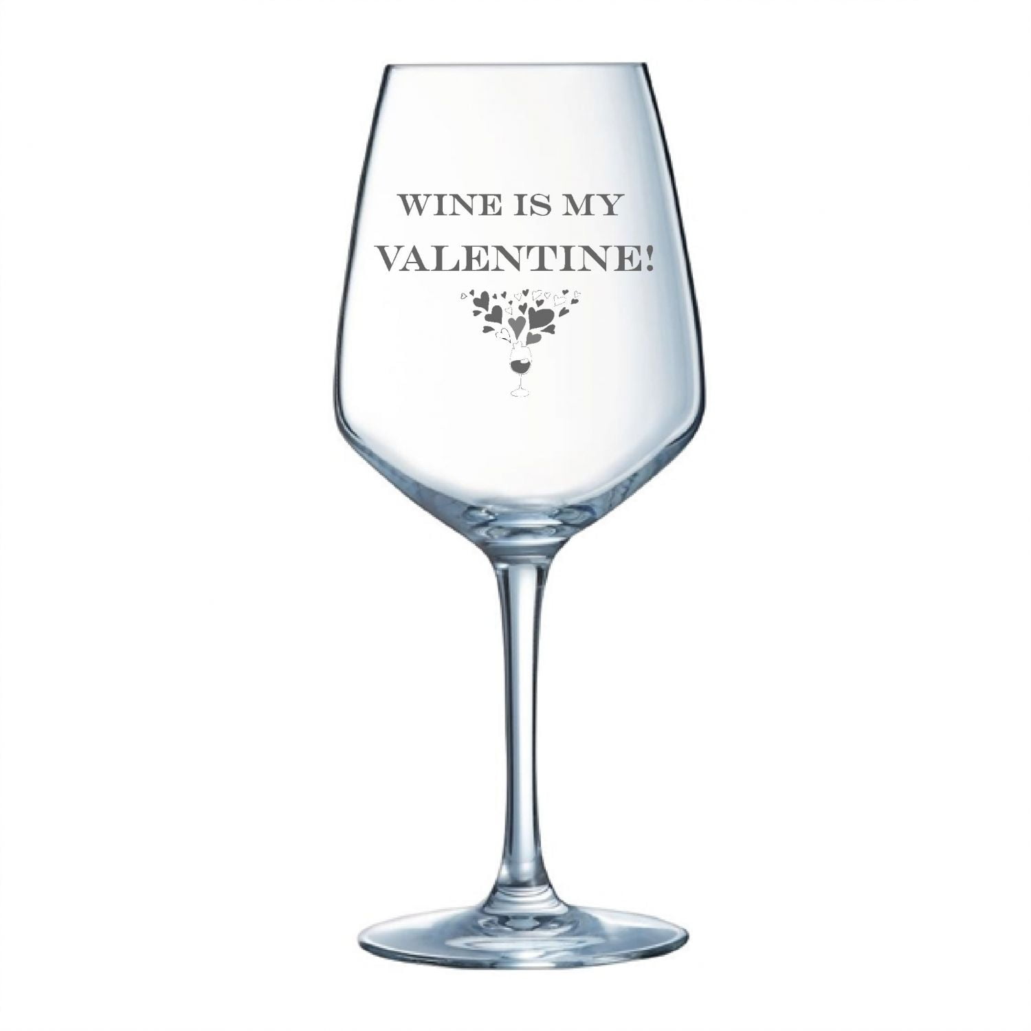 Wine Valentines Day Glass